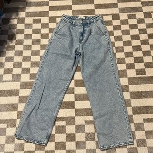 Abercrombie & Fitch Curve Love 26 high rise loose acid wash